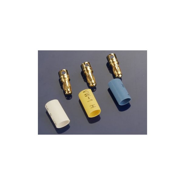 Bullet Connector Male 3.5mm with Heat Shrink