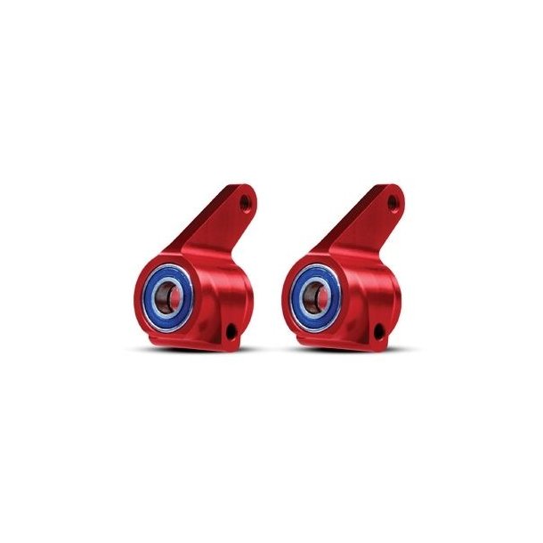Steering Blocks Aluminium Red (Pair)