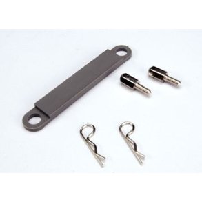 Battery Hold-down Plate Grey Bandit/Rustler