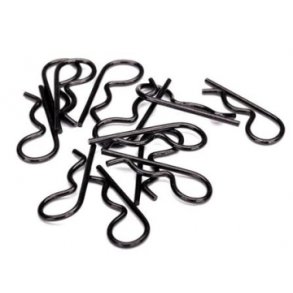 Body Clips Heavy Duty Black (12)