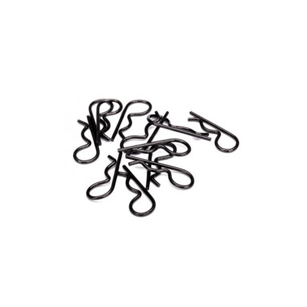 Body Clips Heavy Duty Black (12)