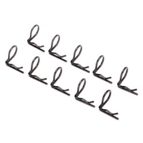 Body Clips Angled Black (10)