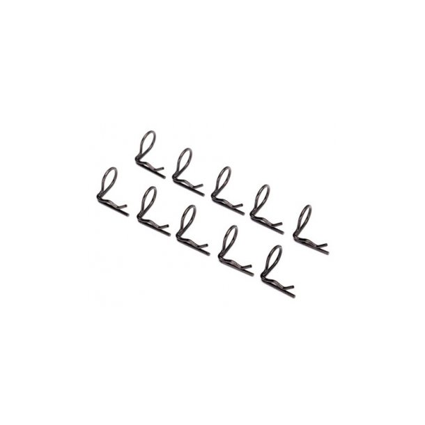 Body Clips Angled Black (10)