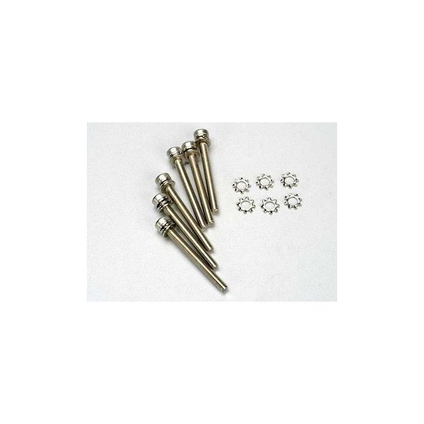 Screws M3x28 Cap-head Hex Socket w/ Lockwasher (6)