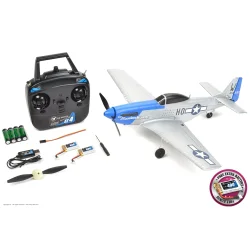 Mini P-51 Mustang RTF 450mm 2 stk. Li-Po Batterier og USB lader