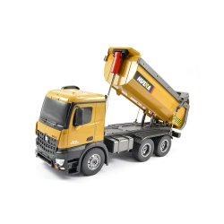 HUINA RC TIPPER/DUMP TRUCK 2.4G 10CH WITH DIE CAST CAB, BUCKETS AND WHEELS