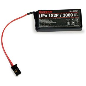 LiPo batteri 3,7V 1S 3000mAh 