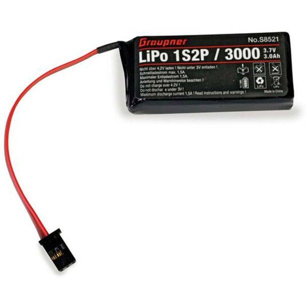 LiPo batteri 3,7V 1S 3000mAh 