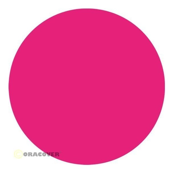 Fluor. Pink Oracover bekl�dningsfolie film 1 meter