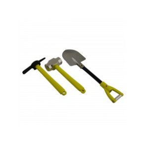 Metal Hammer Pickaxe and Shovel Set - Yellow