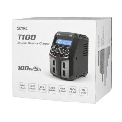 T100 AC Duo lader 2-4S LiPo 2x50W