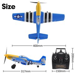 Modelfly P-51D Mustang m. gyro