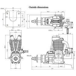 FG-21 21cc 4-stroke Gasoline Engine