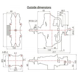 FG-57TS 57cc 4-stroke Twin Gasoline Engine