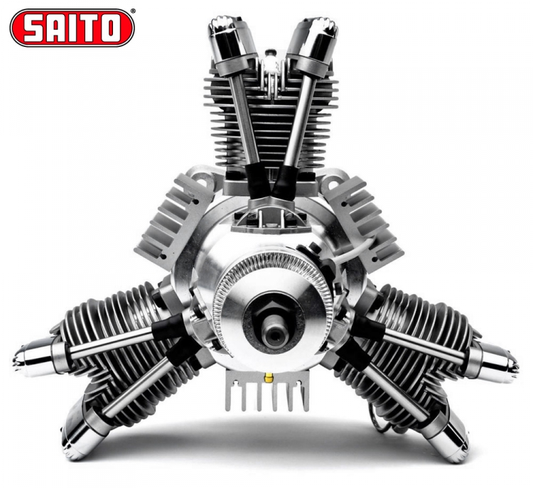 FG-84R3 84cc 4-stroke 3-cyl Radial Gasoline Engine - Brændstof motorer ...