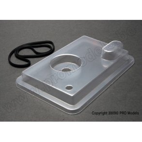 RADIO BOX LID (CLEAR)/ RUBBER Traxxas