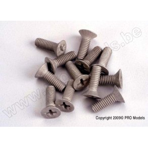 SCREWS, 4x12mm COUNTERSUNK MAC Traxxas