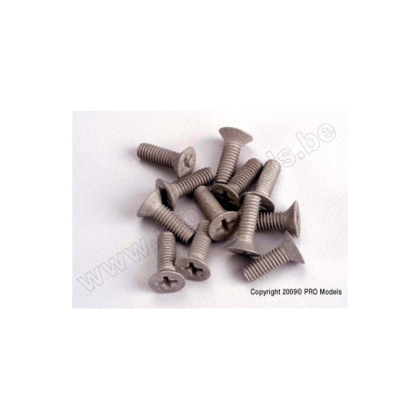 SCREWS, 4x12mm COUNTERSUNK MAC Traxxas