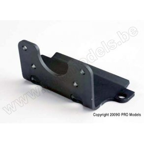 GEARBOX MOUNT, BLACK ALUM RAD Traxxas
