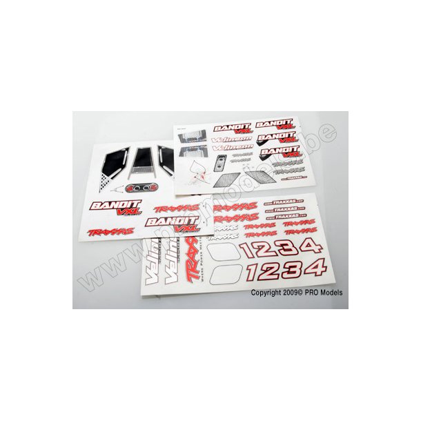 DECAL SHEETS, BANDIT VXL Traxxas