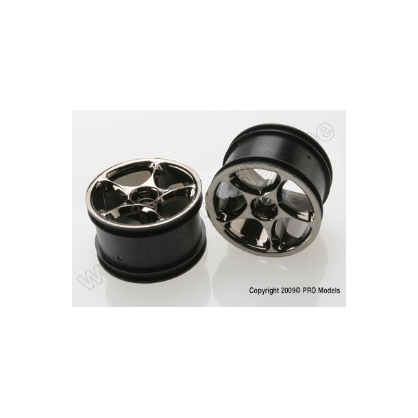 WHEELS, TRACER 2.2" (BLACK CHR Traxxas