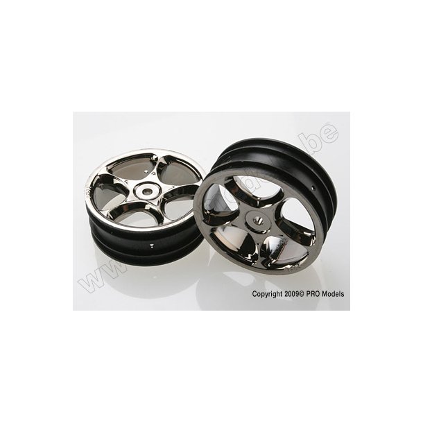 WHEELS, TRACER 2.2" (BLACK CHR Traxxas
