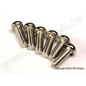 SCREWS, 2.6x8mm ROUNDHEAD MACH Traxxas