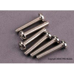 SCREWS, 3x15mm ROUNDHEAD MACHI Traxxas