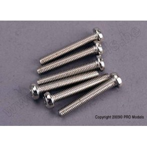 SCREWS, 3x20mm ROUNDHEAD MACHI Traxxas