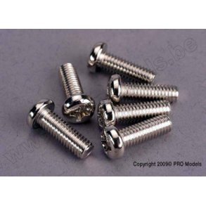 SCREWS, 4x12mm ROUNDHEAD MACHI Traxxas