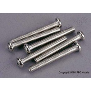 SCREWS, 4x30mm ROUNDHEAD MACHI Traxxas