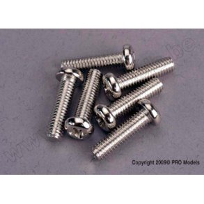 SCREWS, 4x15mm ROUNDHEAD MACHI Traxxas