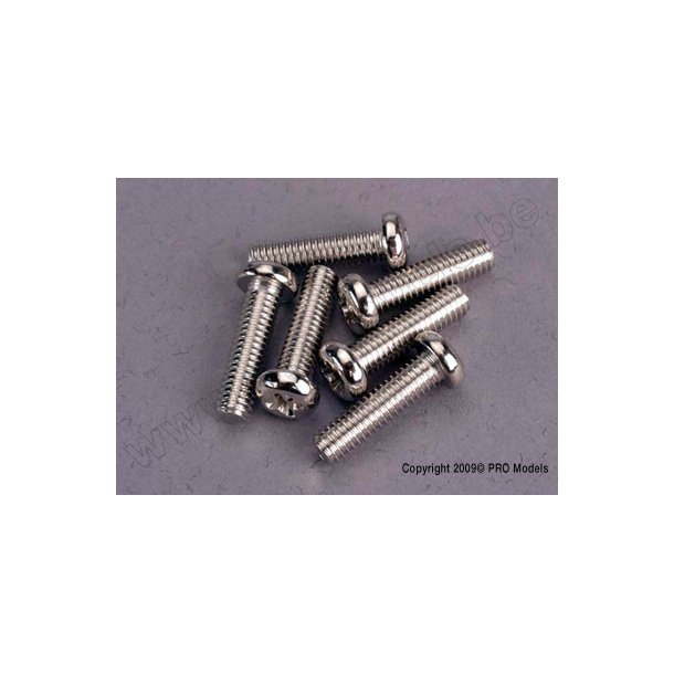 SCREWS, 4x15mm ROUNDHEAD MACHI Traxxas