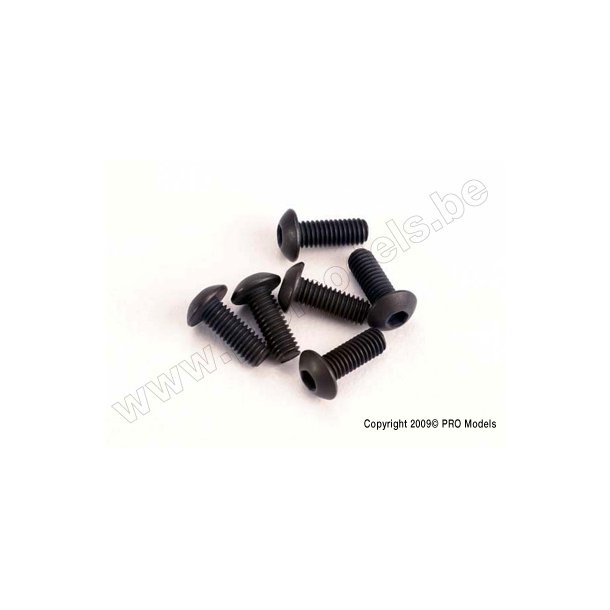SCREWS, 3x8mm BUTTON-HEAD MACH Traxxas