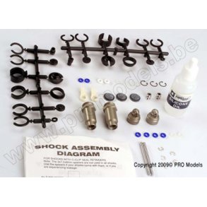 BIG BORE SHOCKS,MEDIUM(2)W/O S Traxxas