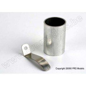 EXHAUST TUBE(METAL)/STRAP(.12 Traxxas