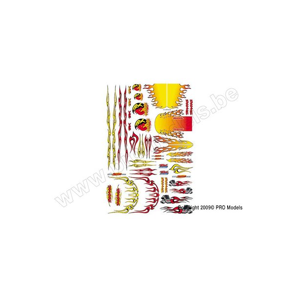 DECAL SHEET, FLAMES Traxxas