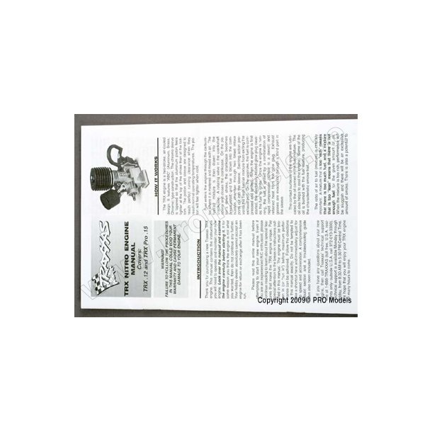 TRX ENGINE MANUAL Traxxas