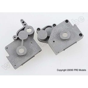 GEARBOX HALVES (GREY) (LEFT & Traxxas