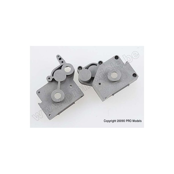 GEARBOX HALVES (GREY) (LEFT & Traxxas