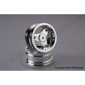 CHROME WHEELS (2) (F/R) Traxxas
