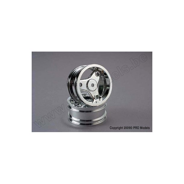 CHROME WHEELS (2) (F/R) Traxxas