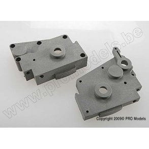 GEARBOX HALVES (GREY) (LEFT & Traxxas