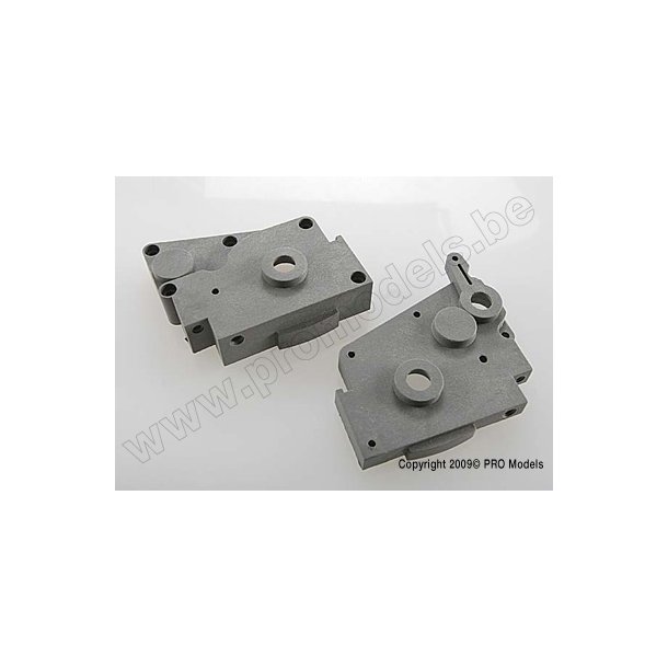 GEARBOX HALVES (GREY) (LEFT & Traxxas