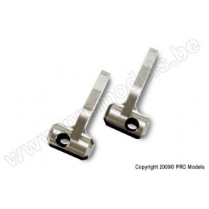 Steering blocks, titanium-anodized 6061-T6 aluminum (left & Trax