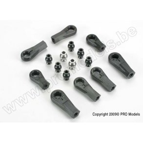 Plastic rod ends (8) (1/6 and 1/5 scale) Traxxas