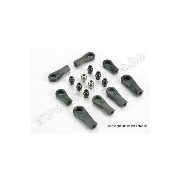 Plastic rod ends (8) (1/6 and 1/5 scale) Traxxas