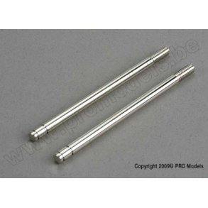 Shock shafts, steel, chrome finish (front) (2) Traxxas