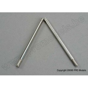 Shock shafts, steel, chrome finish (rear) (2) Traxxas