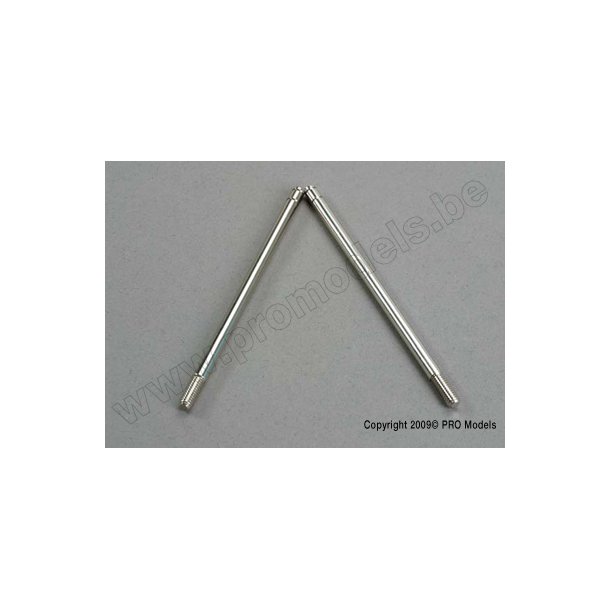 Shock shafts, steel, chrome finish (rear) (2) Traxxas
